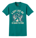 Green t-shirt with Sasquatch graphic design