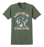 Military green t-shirt with Sasquatch graphic design