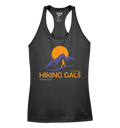 Black tank top with 'Hiking Gals' graphic design