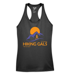 Black tank top with 'Hiking Gals' graphic design