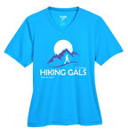 ElecBlue t-shirt with 'Hiking Gals' graphic and text