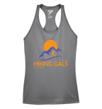 Gray tank top with 'Hiking Gals' logo