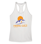 White tank top with 'Hiking Gals' logo