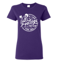 Purple t-shirt with valentine skeleton graphic and text that says, If I had Feelings, They'd Be For You.