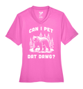 Pink t-shirt with bear graphic and text